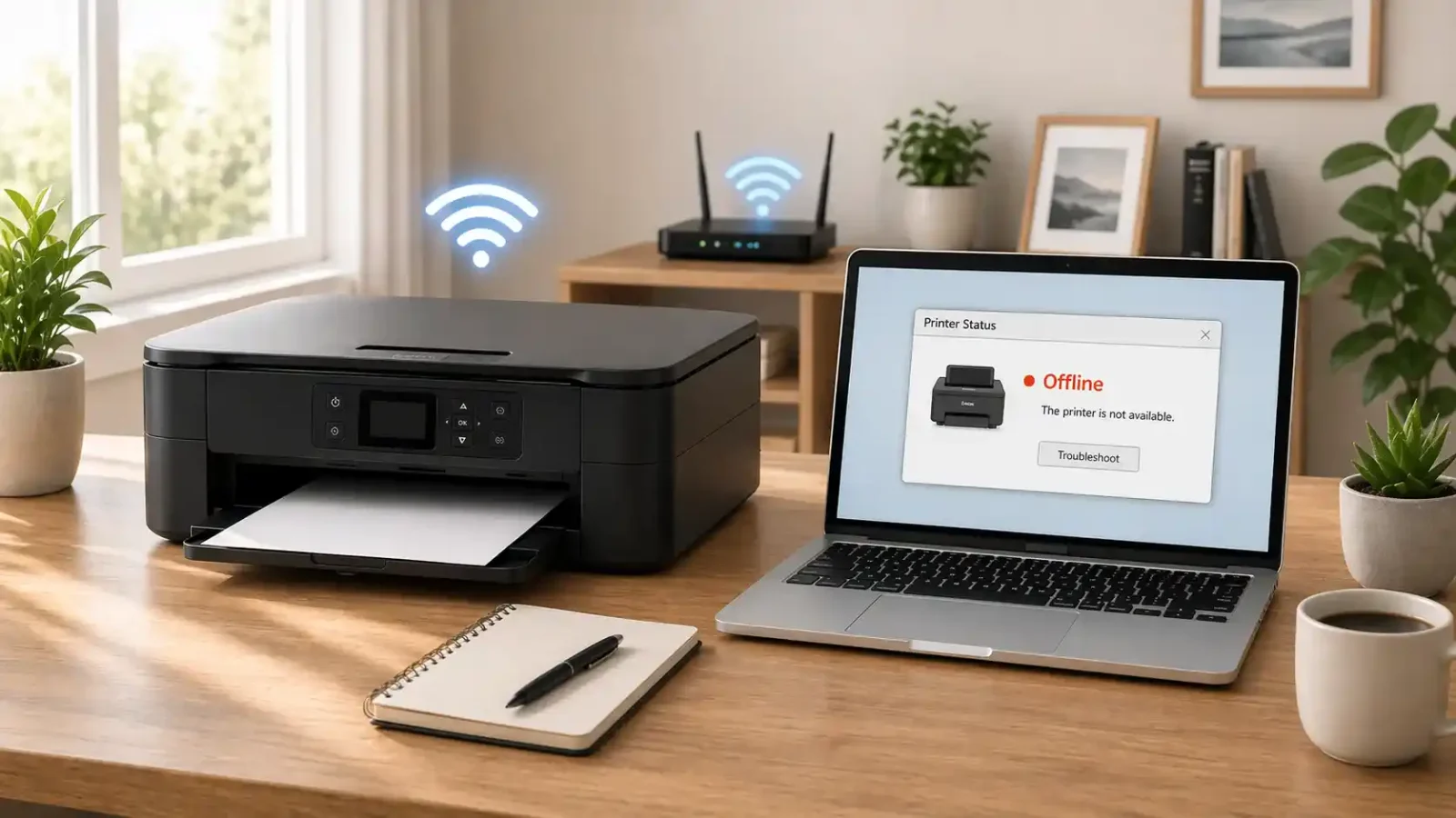 brother printer offline but connected to wifi