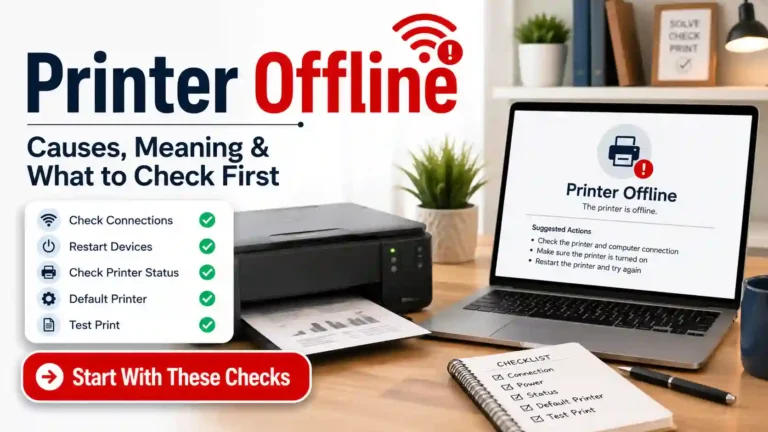 Printer Offline Causes, Meaning, and What to Check First