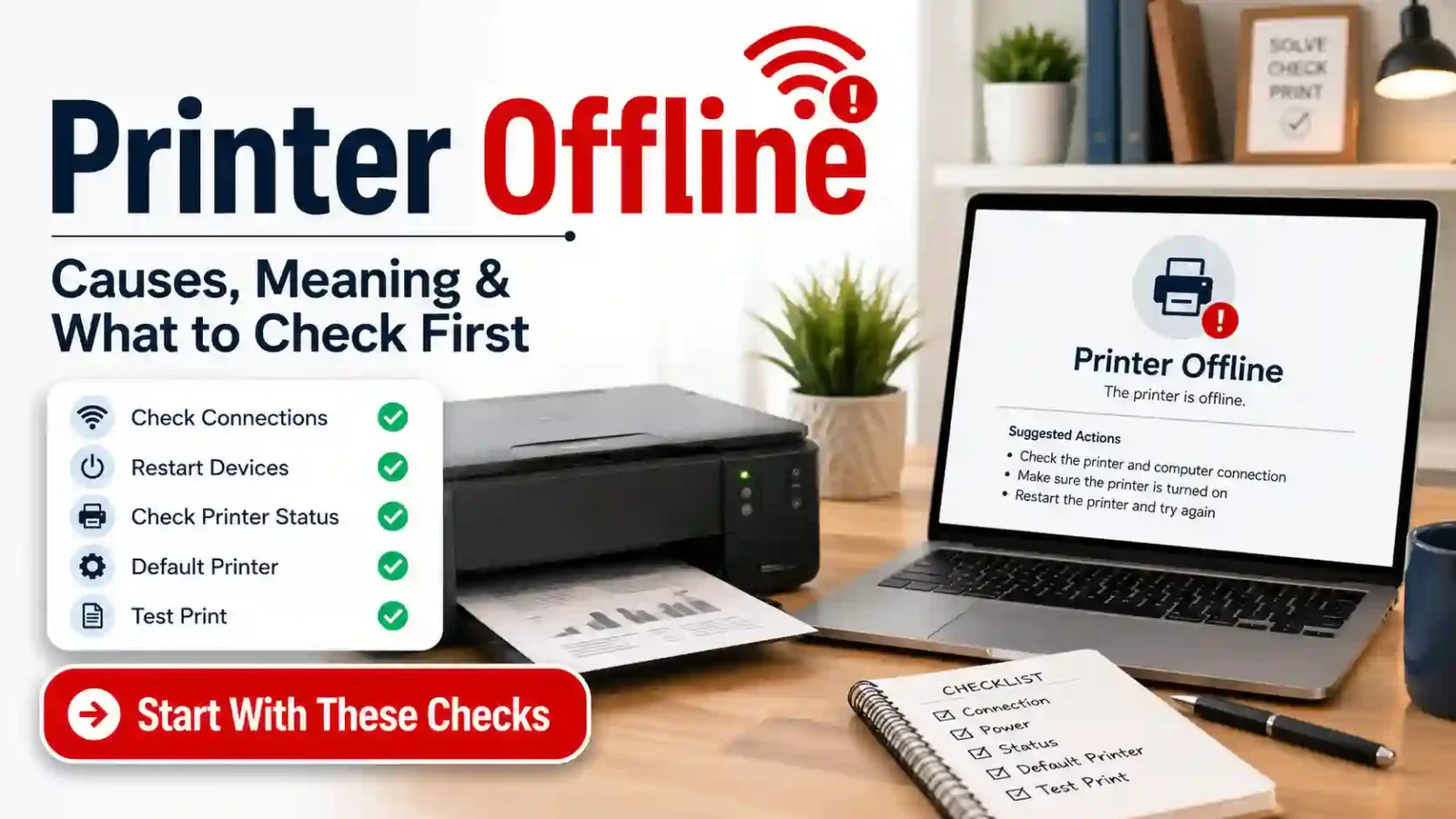 Printer Offline Causes, Meaning, and What to Check First