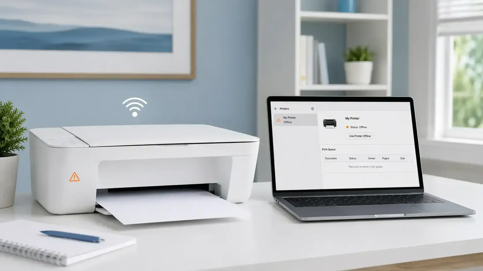 why is my hp printer offline