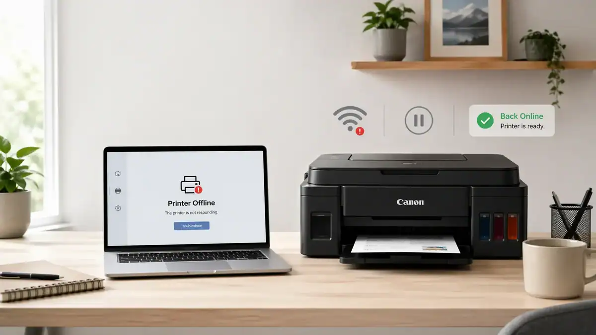 canon printer offline