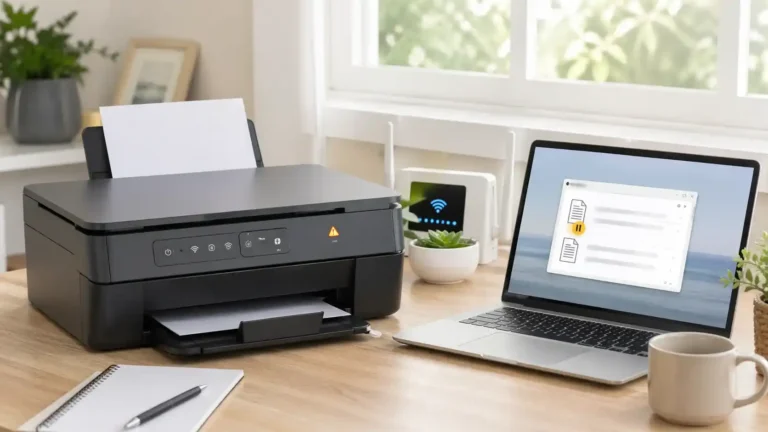 printer connected but not printing