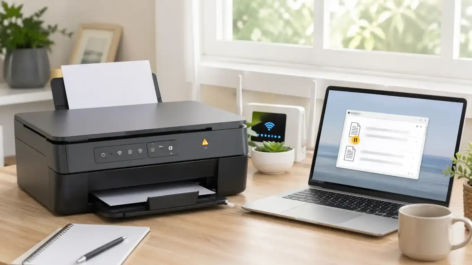 printer connected but not printing