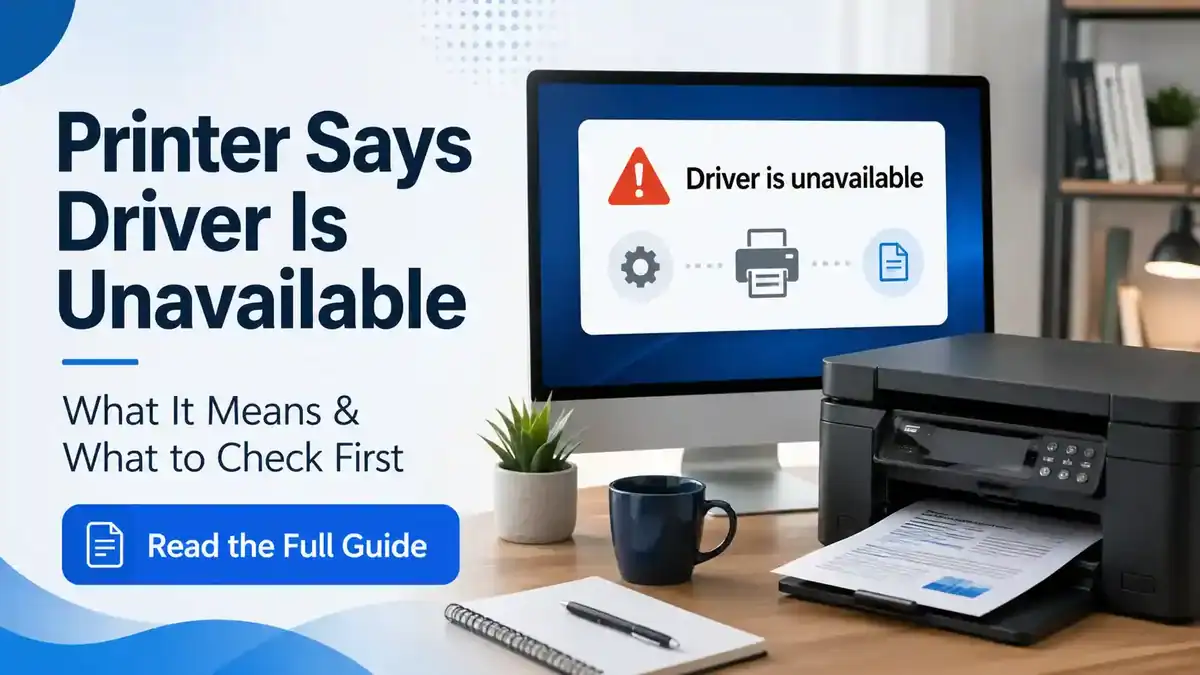 printer says driver is unavailable