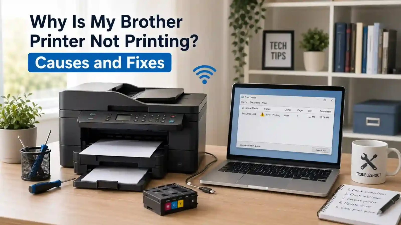 why is my brother printer not printing